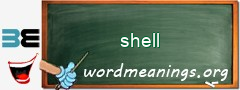 WordMeaning blackboard for shell